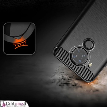Carbon guminis dėklas - juodas (telefonui Nokia 5.4)